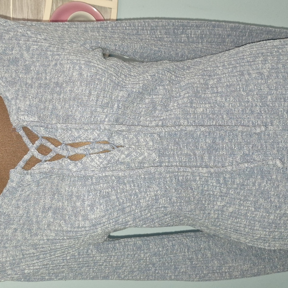 Lucky Brand Heather Blue Knit Top - Picture 2 of 5